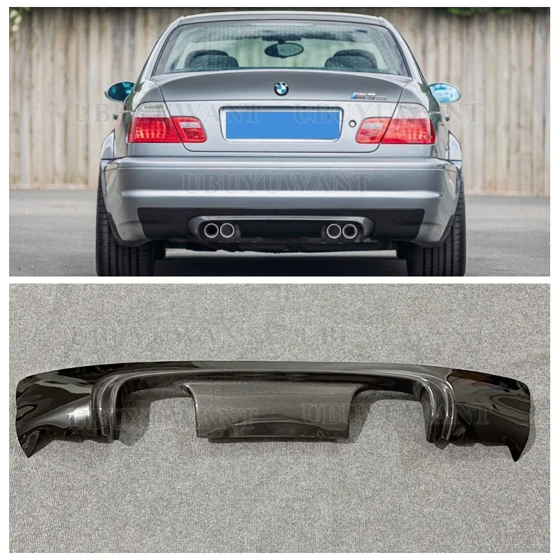 For BMW E46 ABS Car Rear Bumper Lip Spoiler Diffuser For 3 Series 318i 320i 325i 328i M3 1999-2004 Rear Diffuser Gloss Black