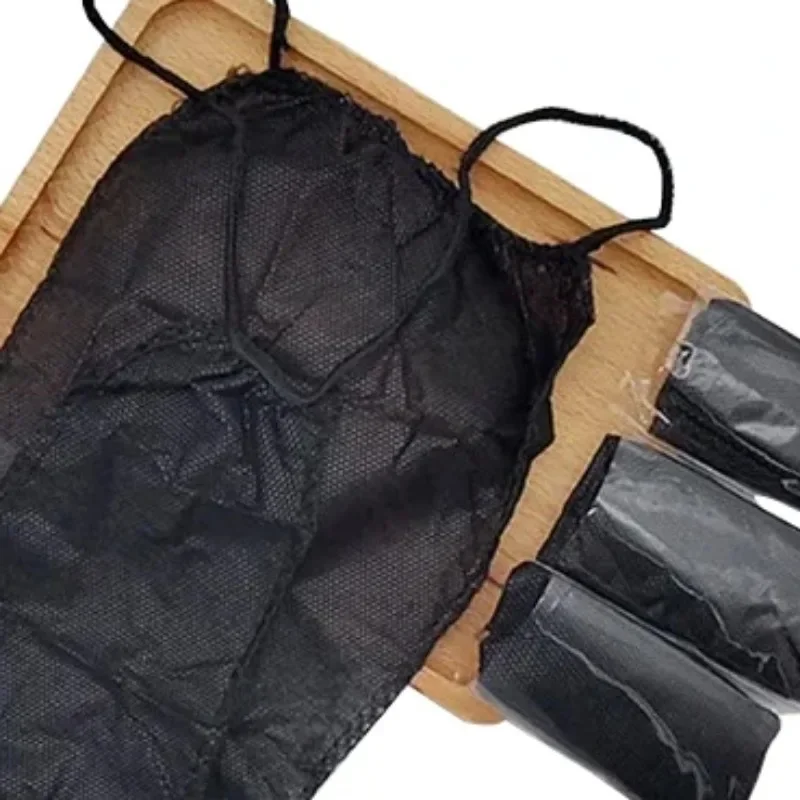 Culotte string de poulet noire pour femme, sous-vêtement respirant, sous-vêtement de voyage, sueur, sauna à vapeur, saloon, spa