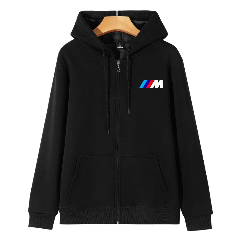 

BMW Men's Spring and Autumn Outdoor Daily Hooded Cardigan Men's Jacket Casual BMW Hoodie Sweatshirt Fashion Zipper Armor Hoodie