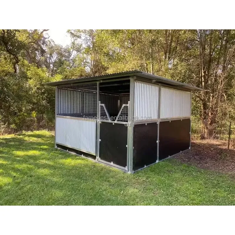 Quick Setup Portable Equine Stall Modular Horse Housing HDPE Side Panels Hot Dip Galvanized Steel For Ranch Equestrian Club