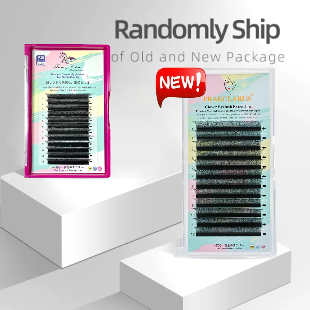 [SHIP ON 24 HOURS]Wholesale  0.05 W Lash 3D Effect Clover Extensions Bushy Lashes Faux Mink Eyelashes Handmade Eyelash