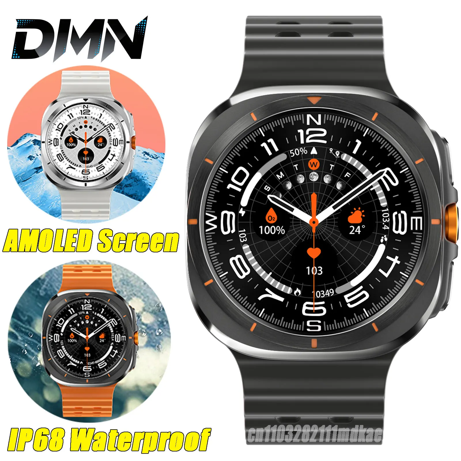 

2025 New Original Smart Watch Ultra Smartwatch AMOLED ChatGPT GPS NFC Compass Clock Bluetooth Call Smart Watches Men Women
