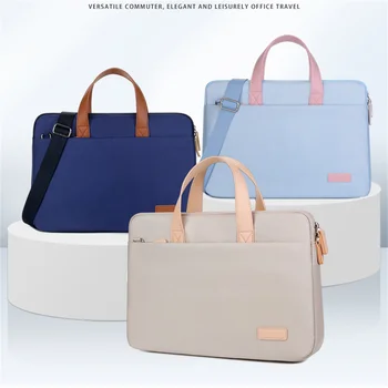 충격 방지 노트북 가방 슬리브, 맥북 에어 프로 13, 16 인치 숄더 핸드백, 서류 가방, 13.3 15.6, 14 인치