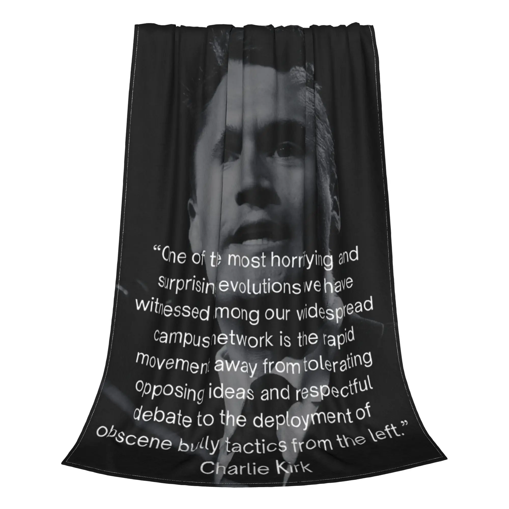 Funny Charlie Kirk Quote  Blanket Super Soft Velvet  Cozy Throw Blankets Machine Washable