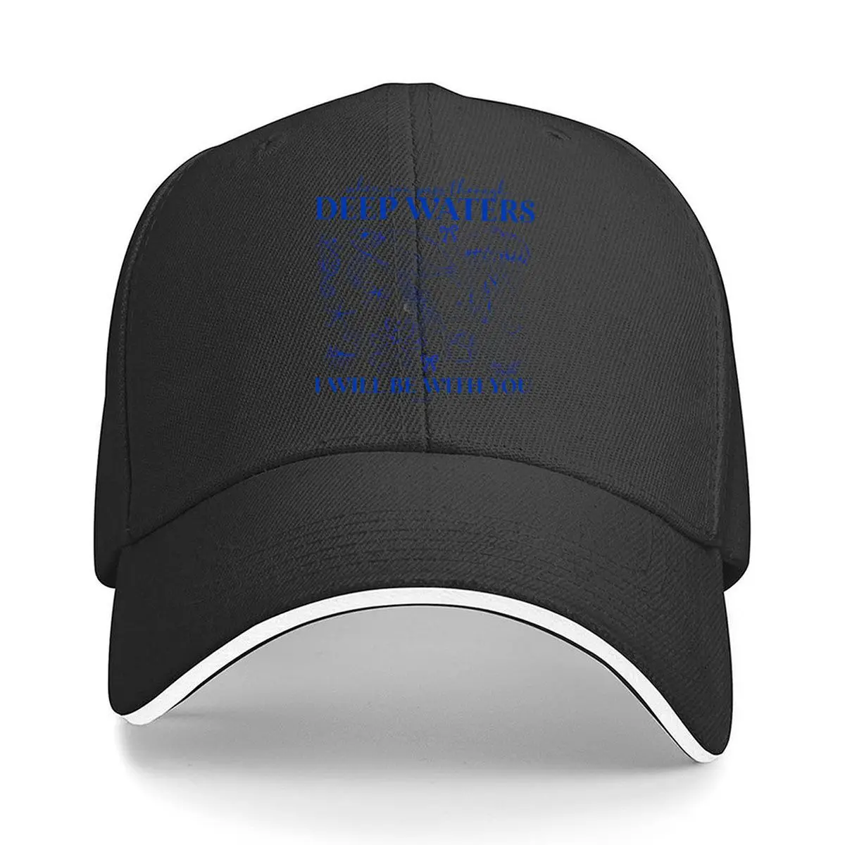 When You Pass Through Deep Waters I Will Be With You Isaiah 43 2 Ocean Animals Sandwich Baseball Cap Sun Cap Outdoor Hat