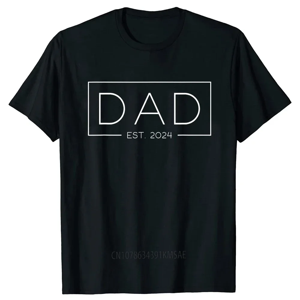 Dad Est Expect Baby T Shirts Summer Style Graphic Cotton Streetwear Father New Dad Gifts Daddy T-shirt Mens Clothing