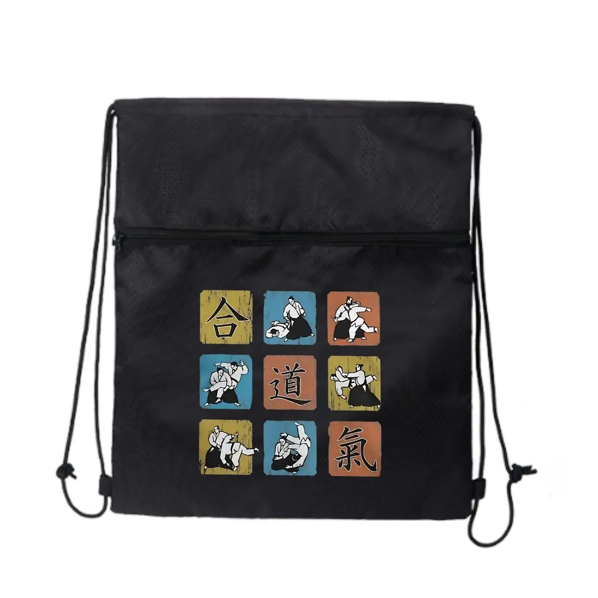 

Рюкзак Aikido and Kanji на шнурке, сумки на шнурке, сумка Cinch, рюкзак для мужчин и женщин, тренажерный зал