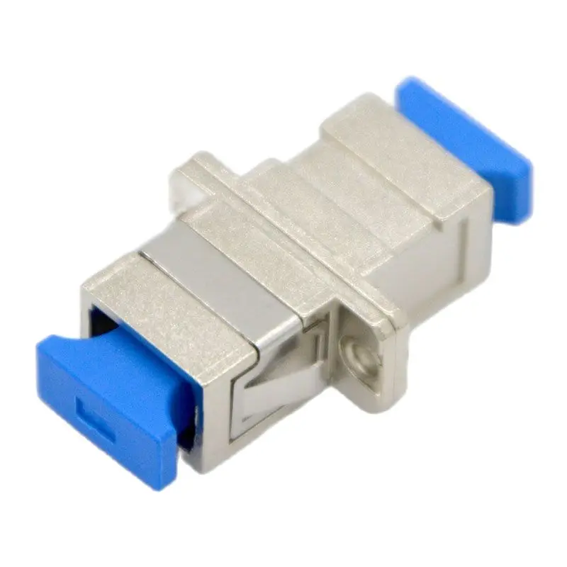 10pcs Optical Fiber Metal Adapter Connector SC Flange Coupler Single Mode Multimode General  Wholesale Free Shipping To  Russia