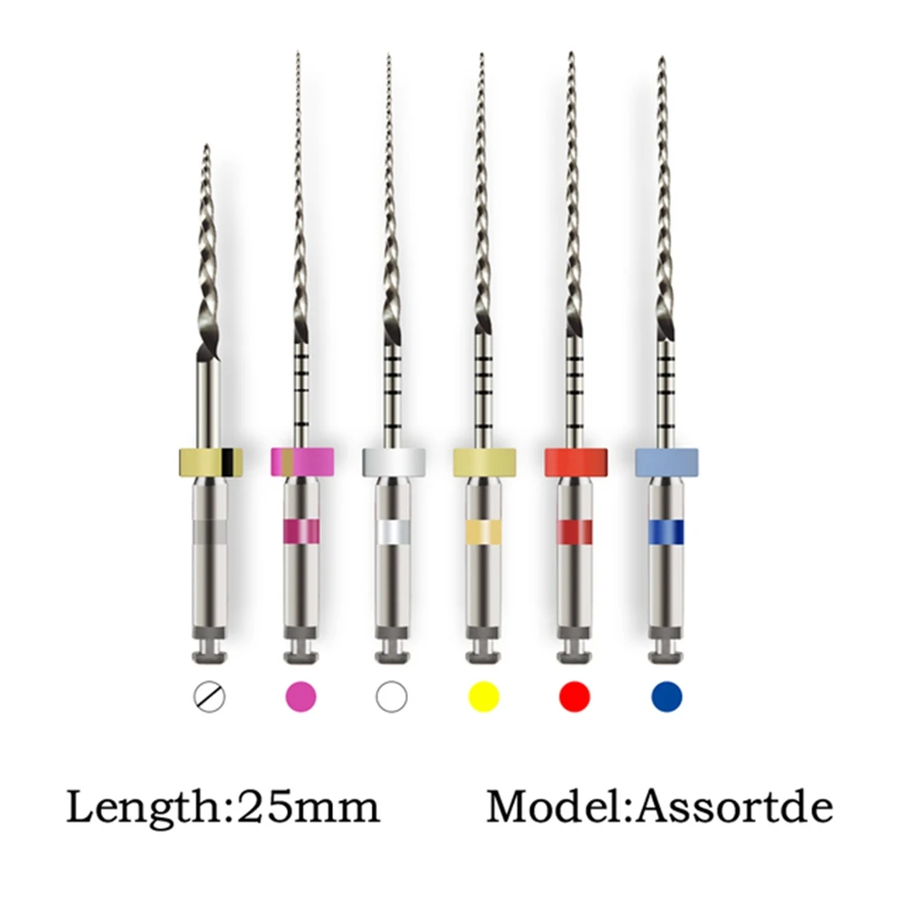 25/21mm Dentl Files SC Forward Rotation NiTi File Systemfor Endodontic Treatment Dentistry Materials 6Pcs/Box SOCO PLUS