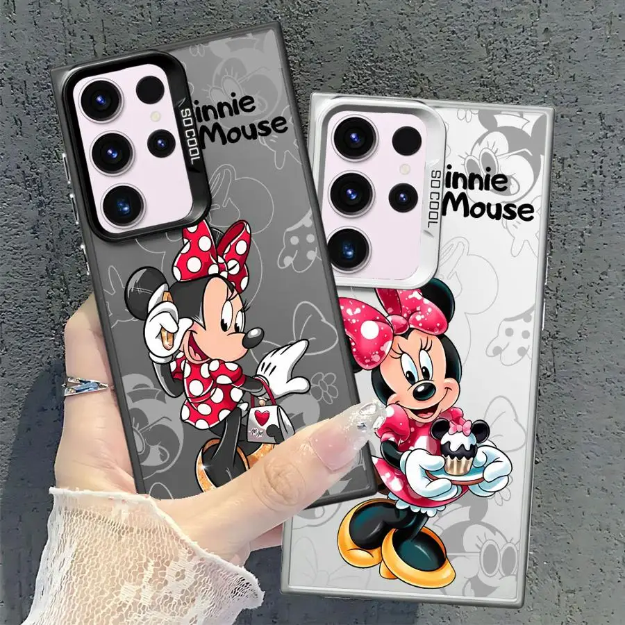 Funda a prueba de golpes para Samsung Galaxy S24 S23 S22 Ultra S20 FE S21 Plus Note 20 funda de silicona para teléfono ratón Minnie Disney dibujos animados