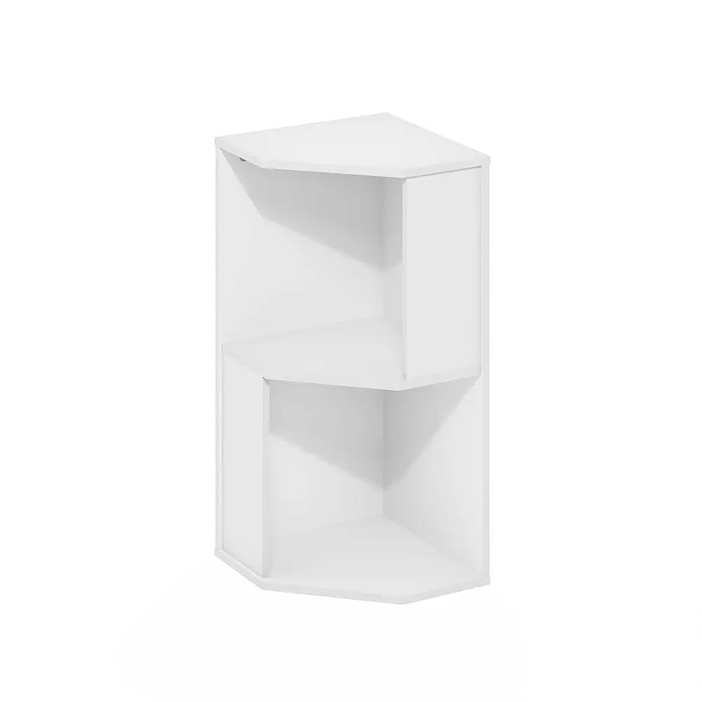 

Econ 2-Tier Freestanding Corner Shelf Bookcase, Bookshelf, White