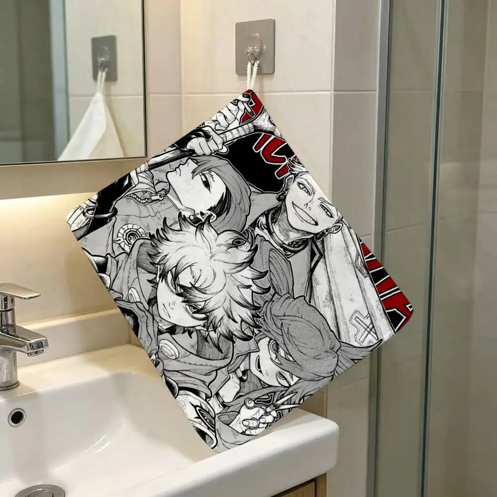 Cartoon Gachiakuta Cool Manga Polyester Cotton Daily Towel Hanging Kitchen Hand Wiping Cloth Durable for Whole House Use