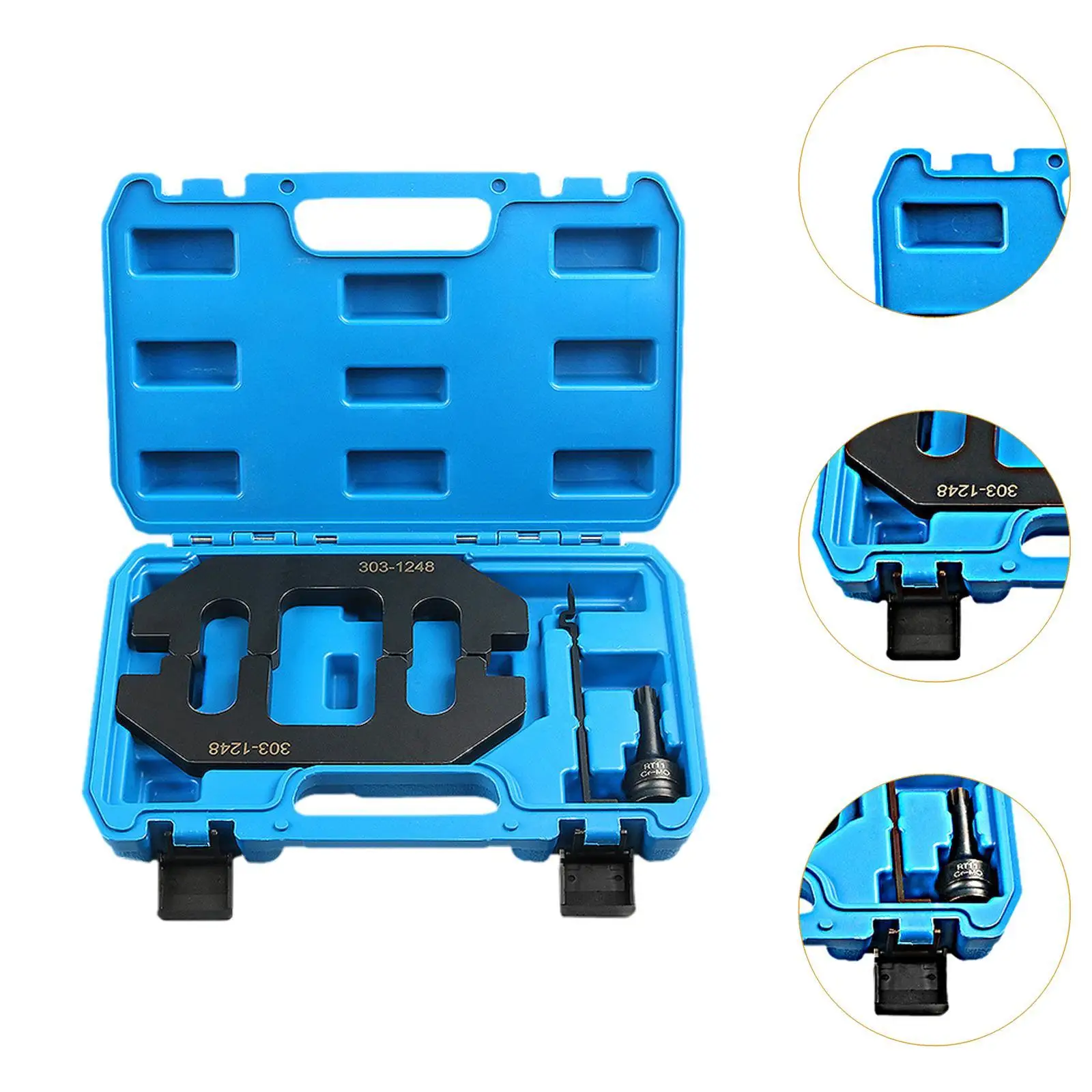 Kit de ferramentas de sincronização do motor, reparo de carros com caixa de armazenamento, ferramentas manuais de manutenção automática para interceptor policial flex fusion híbrido