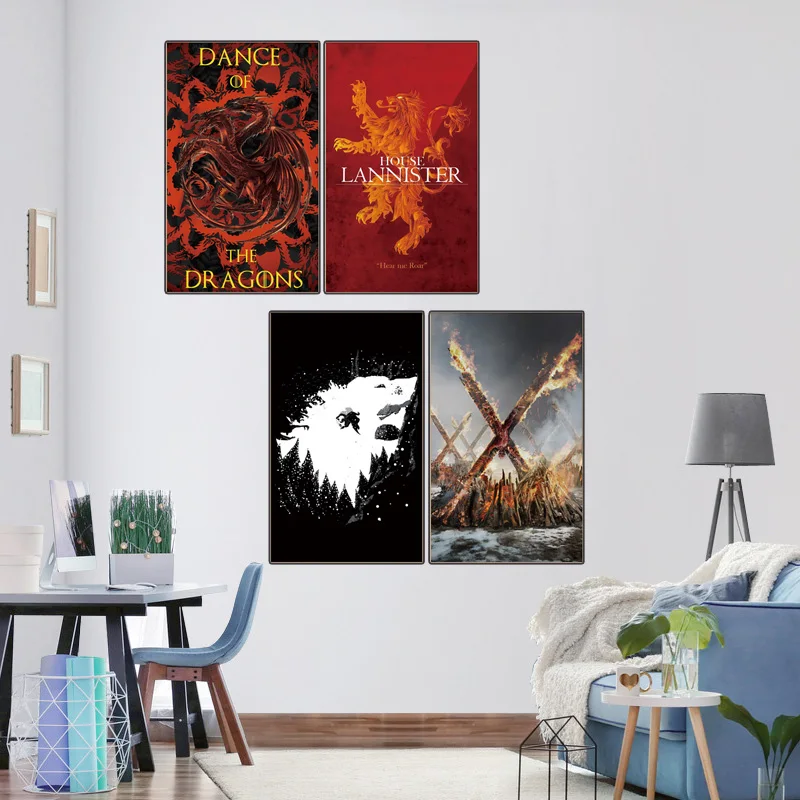 Home Decor a Song Ice and Frie Poster 2022 New Wall Decor Prints Laminating Coated Paper Posters DOTD House Room Art Painting