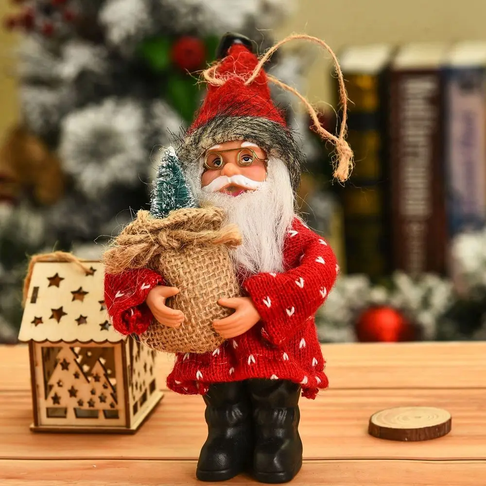 

N1N Kids Gift Xmas Tree Drop Ornaments Home Table Decor Santa Figure Christmas Decorations Hanging Pendants Santa Claus Doll