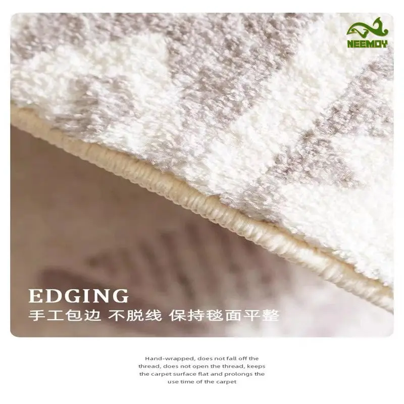 Irregular Flower Carpet Imitation Cashmere Bedroom Bedside Highend Feeling Irregular Mirror Front Carpet Ins Style Flower Carpet