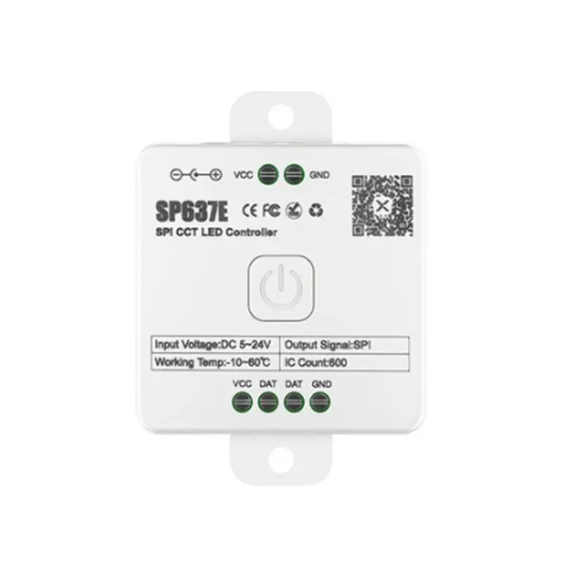 AT51 2X And-SP636E SPI DC5-24V Monochrome Controller With And-RC1 Remote Control Support 2.4G Touch Remote Control