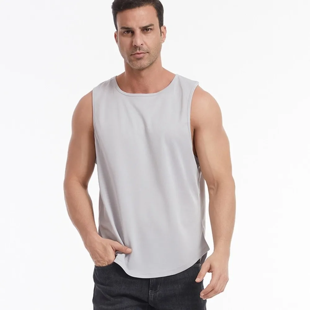 عادية أكمام الرياضة تانك الأعلى سريعة الجافة فضفاضة تشغيل سترة تي شيرت تنفس الرجال بلايز سترات كرة السلة