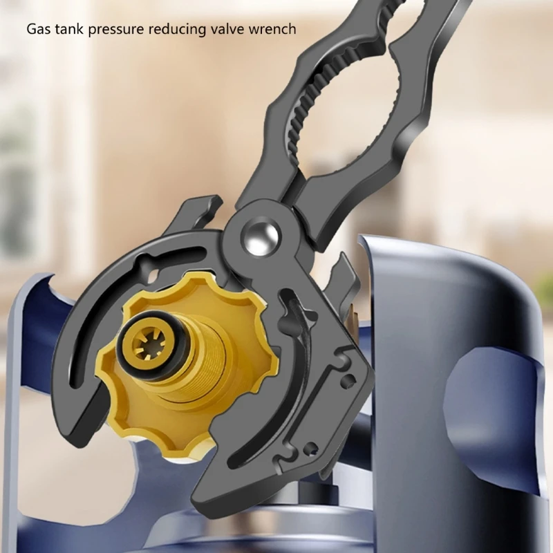 Professional Gas Wrench Antiskid Liquefied Gases Removal Pliers Adjustable Can Cylinder Pressure Reducing Valves Spanner