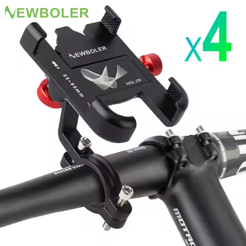 NEWBOLER MTB Phone Mount Stand Bicycle Holder 360&deg; Rotatable Aluminum Adjustable Bike Phone Holder Non-slip Cycling Bracke