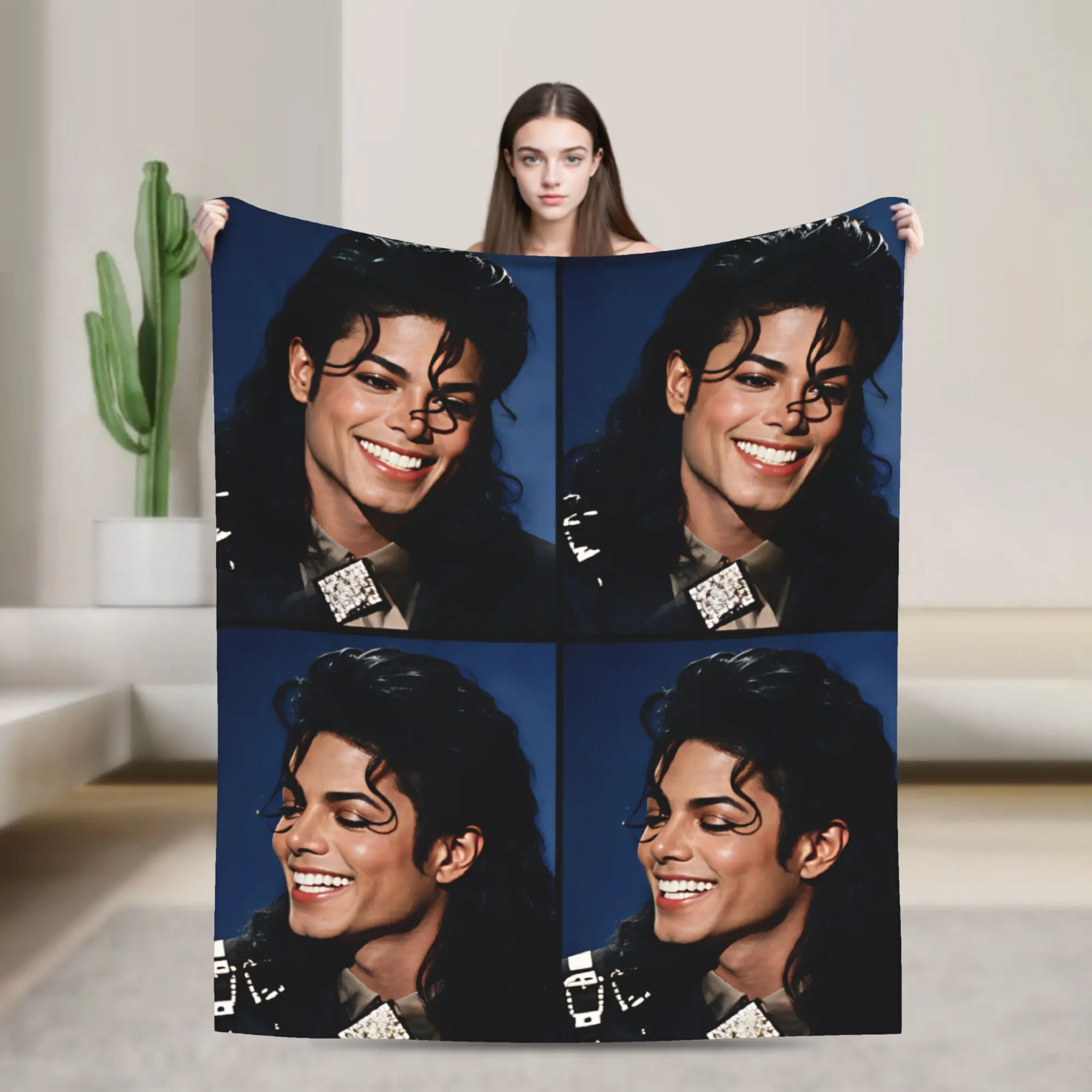 M-Michael Jacksons Blanket  Super Soft Street Trend Plush Throw Blanket For Girls Boys Couch Bed Flannel Bedspread Bed Cover