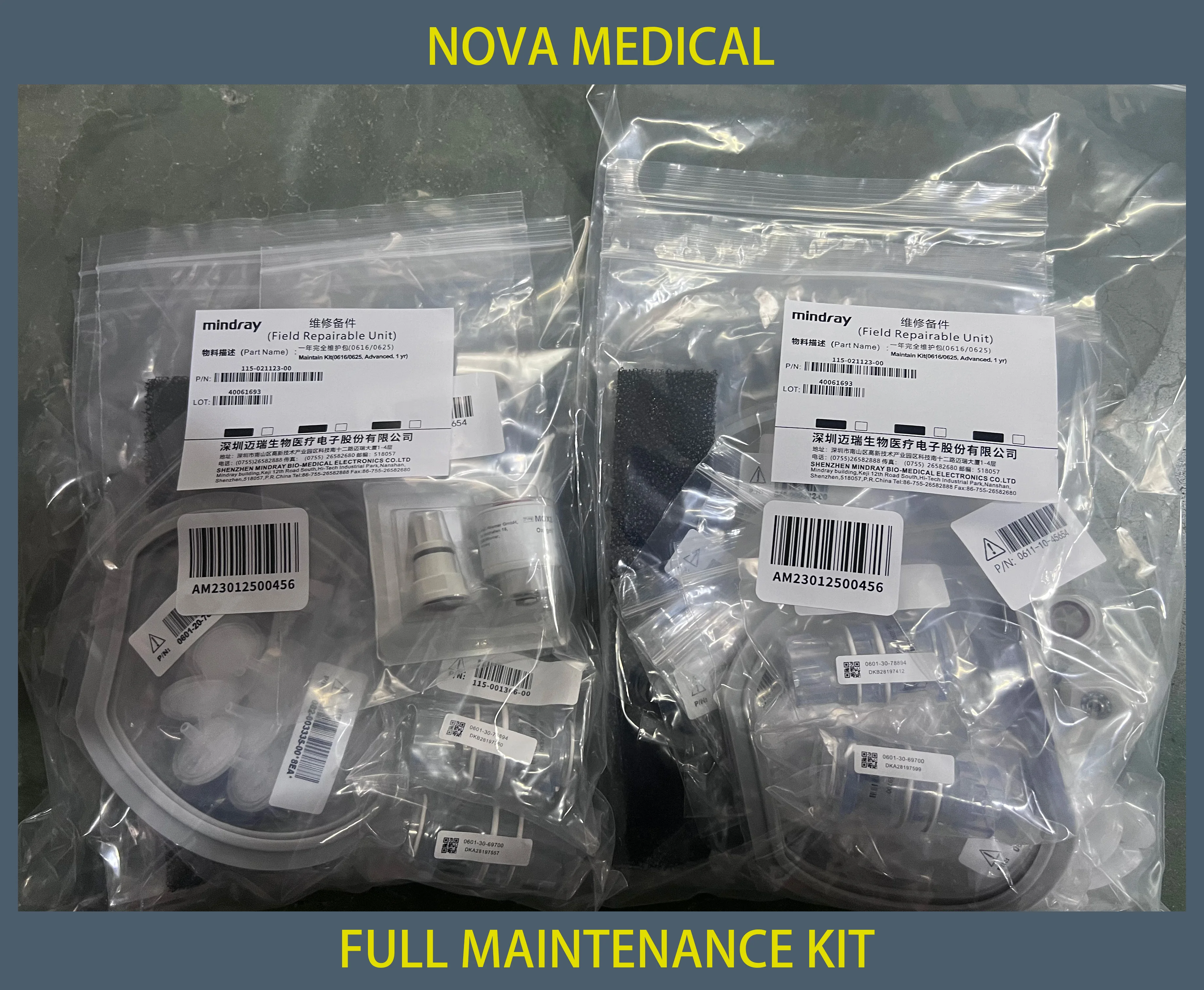 Original Mindray 0616/0625 WATO EX-20 EX-20VET WX-25 EX-30 EX-35 EX-55 EX-55Pro EX-65 EX-65Pro 1Years Full Maintenance Kit