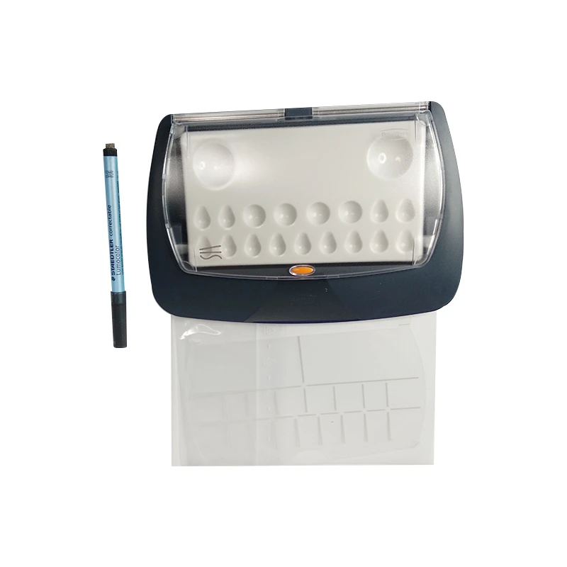 19 Slot Ceramic Palette Dental Lab Equipment Stain, Porcelain Powder Mixing Tray