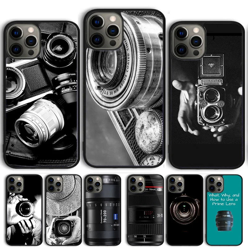 Camera Lens Phone Case Cover For iPhone 15 16 14 13 12 Pro Max mini 11 Pro Max XS X XR Plus Coque Shell