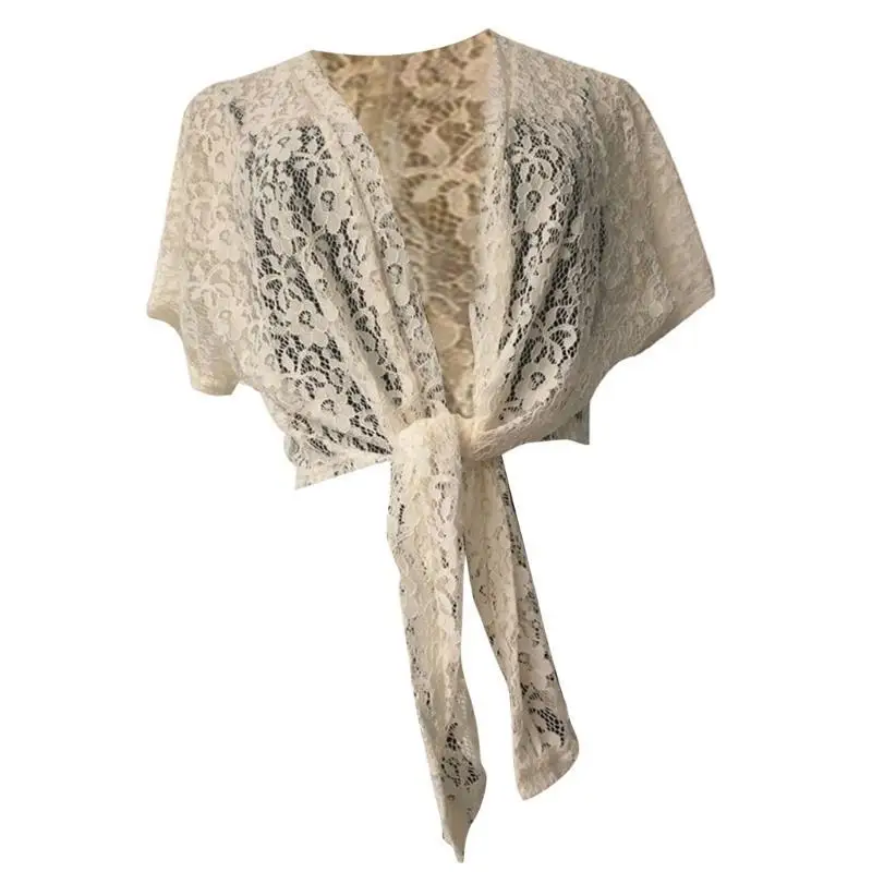 39BD Sonnenschutzschal, Blumenschal für Damen, atmungsaktiver Schal, eleganter Schal für Hochzeiten und Partys – Detail 5