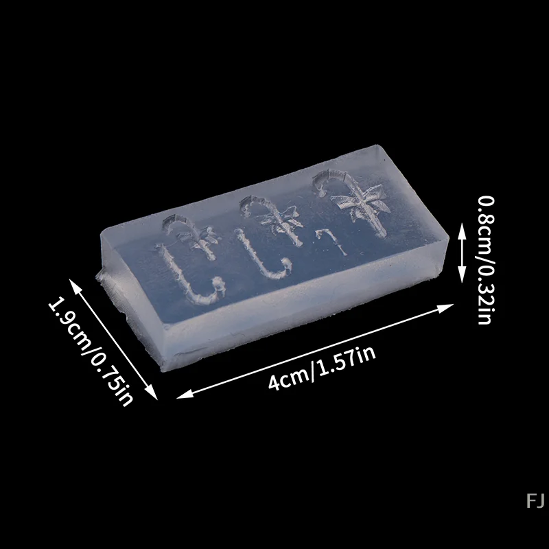 [YU]3D Silicone Nail Mold DIY Christmas Crutch Transparent Template Nail Art Decorations Manicure Design Tool