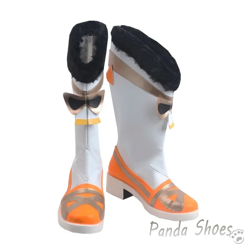 Genshinimpact Yaoyao Cosplay Shoes Anime Game Cos Long Boots Comic Yao Yao Cosplay Costume Prop Shoes for Con Halloween Party