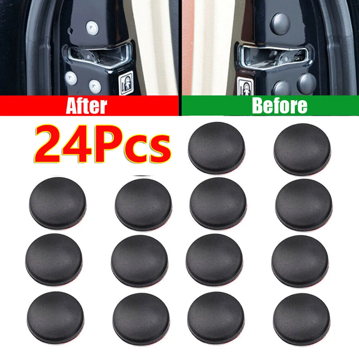 24Pcs Universal Car Door Screw Protection Cover Car Modified Door Screw Protection Cap Anti-rust Screw Cover Anti-Rust Caps Trim