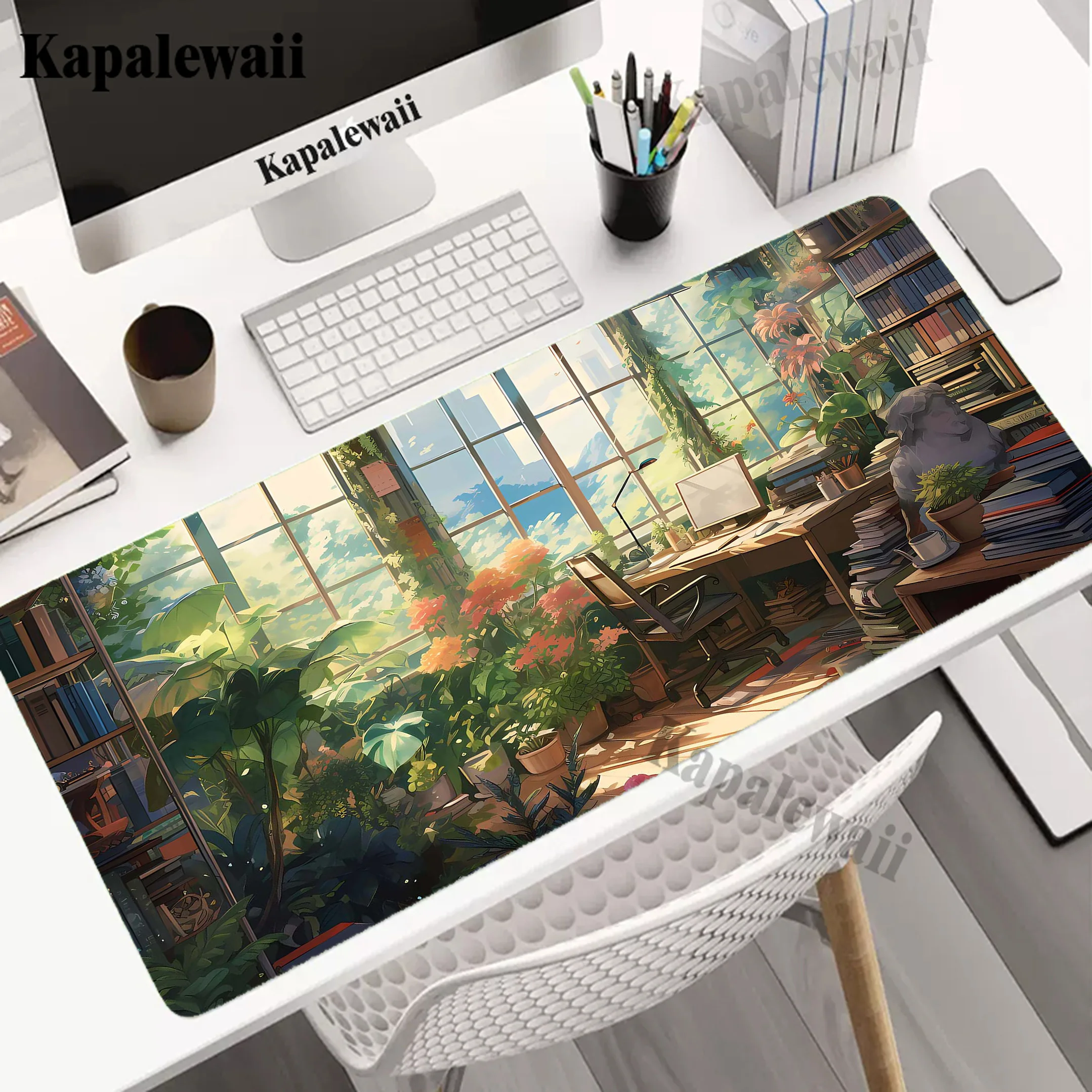 Kawaii Cat Mouse Pad Gaming Mousemat Locking Edge Anti-slip Desk Mat Pc Gamer Accessoires Mousepad Speed Notebook Keyboard Pads