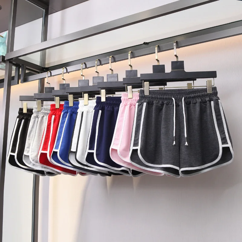 

2024 New Sports Shorts Women Casual Loose Straight Pants Wearing High-Waisted Thin Anti-Walking Three-Point Yoga Hot Pants S-4XL
