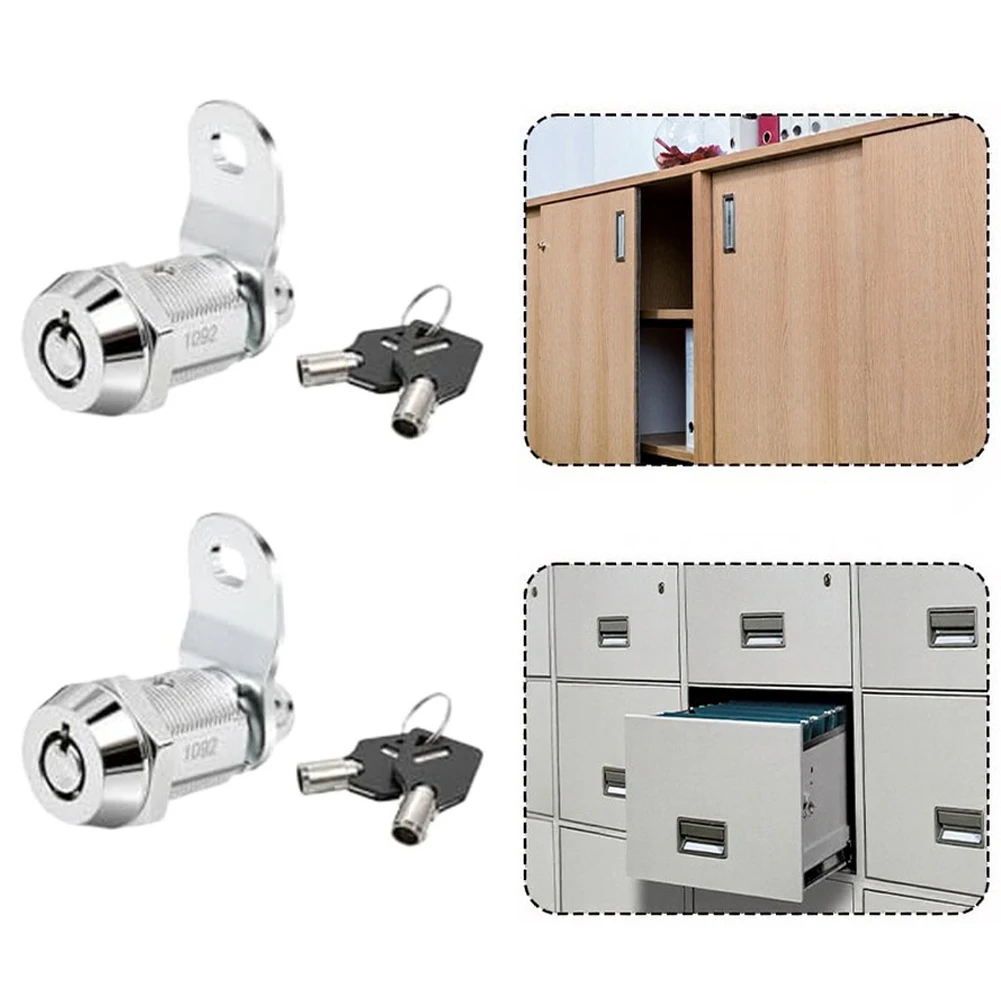 Cylindrical Cam Lock With Keys Toolbox Keyed Alike,for Mailbox,Locker,Cupboard Cylinder Locks Door Cabinet Locker Drawer Lock