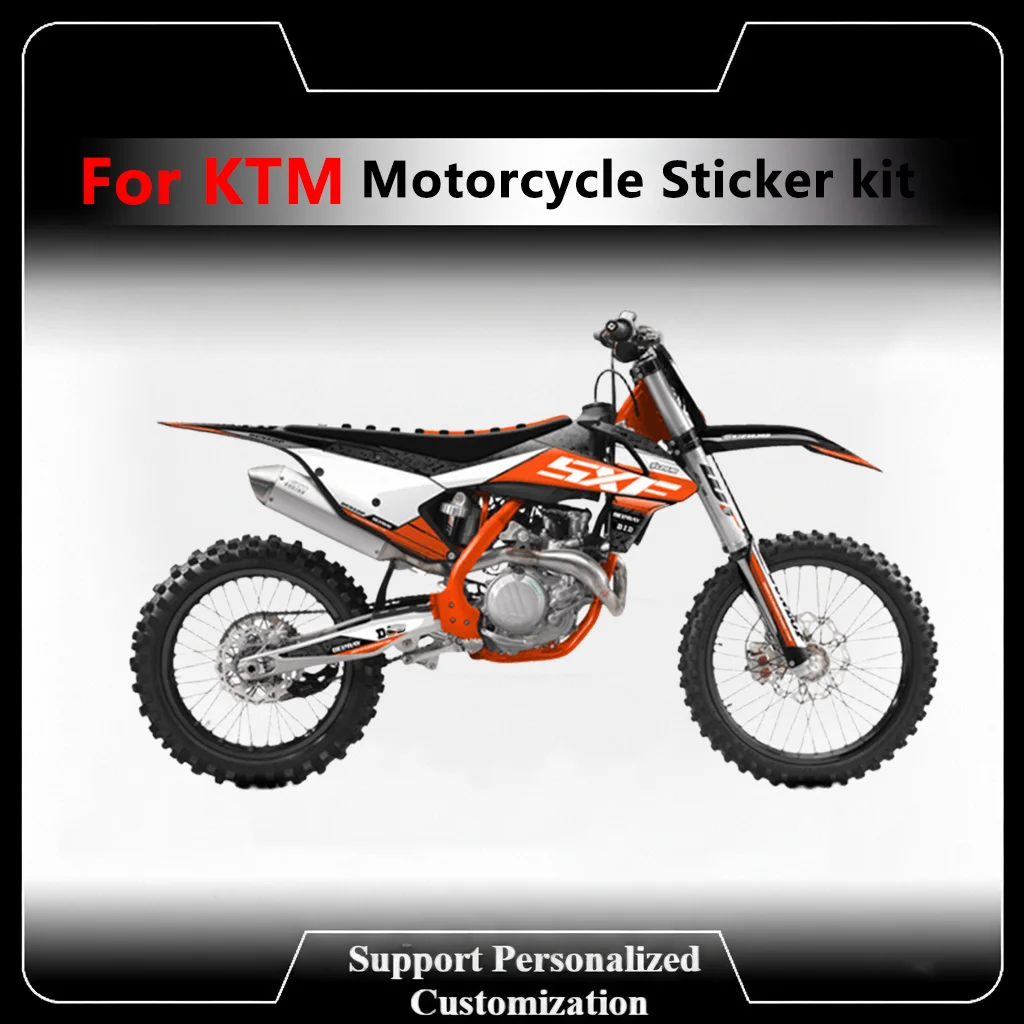 

Customize Motocrycle Graphics Decals Kit for KTM 2016-2018 SX SXF XCF EXC EXCF XCW Holographic Chrome Sticker Kit