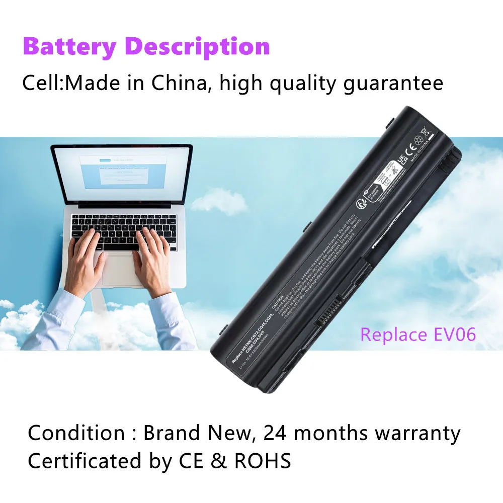 Laptop Battery For HP 462890-151 484170-002 498482-001 462890-161 484171-001 513775-001 462890-251 484172-001 Batteria