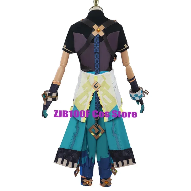 

ss23New Genshin Impact Cosplay Anime Costume Kinich Uniform Prop Wig Set Hallowen Role Play Clothes Outfit