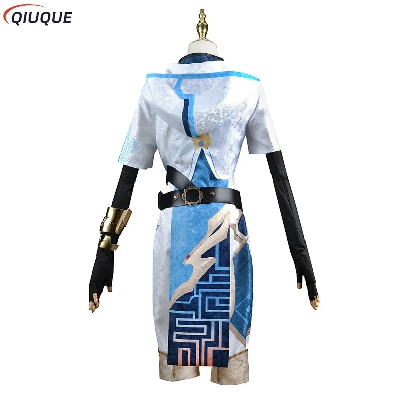 

qq45Chongyun Косплей Костюм Парик Обувь Chun Yun Хэллоуин Вечерние Необычные Платья Игровой Костюм Униформа Наряд для Мужчин Женщин