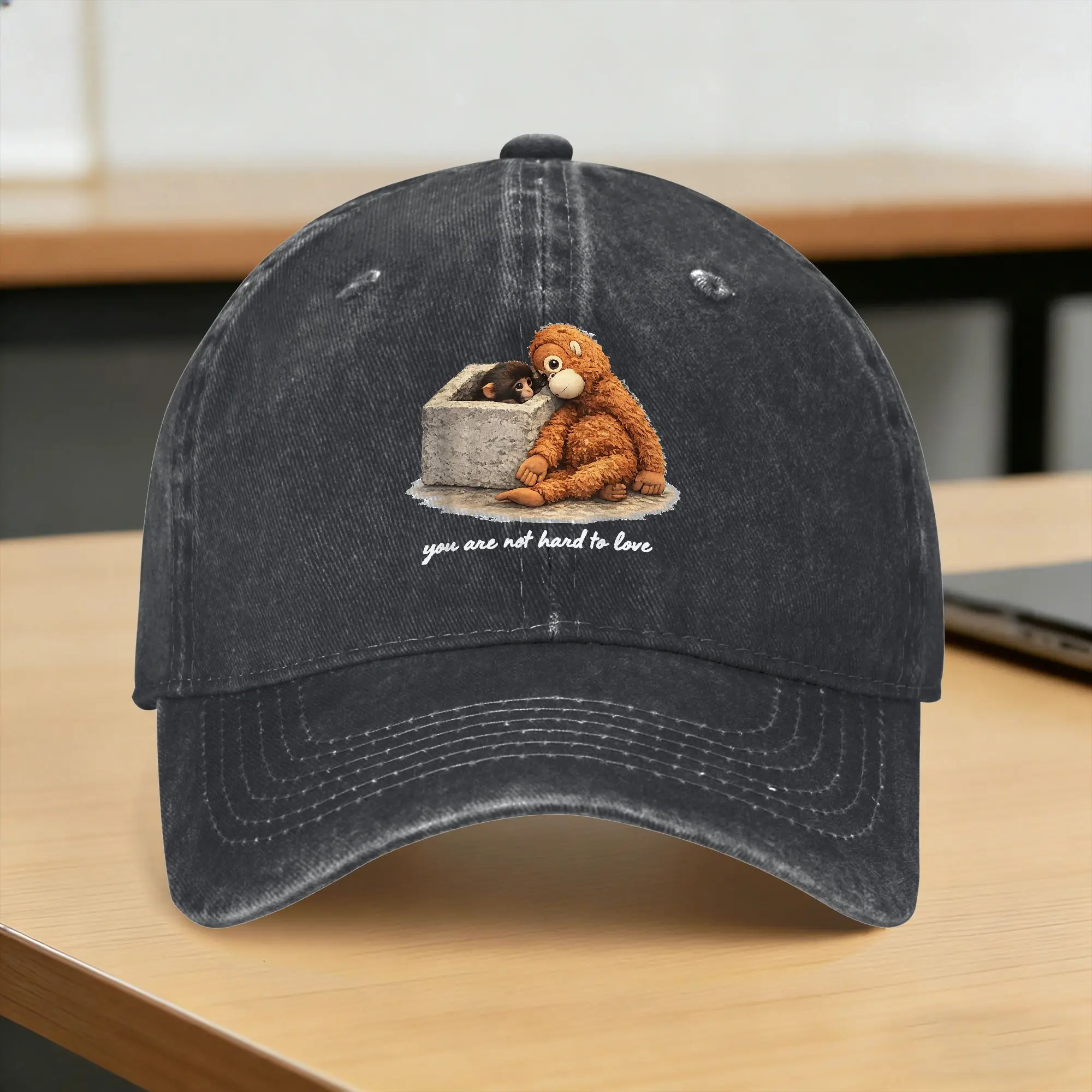 

Adorable Cute Baby Monkey Punch Casual Baseball Cap Outdoor Sport Trucker Hat Summer Dropshipping Men Adult Cool Baseball Caps