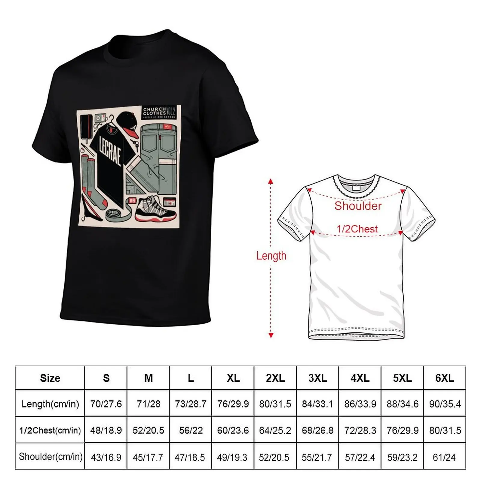 LeCrae church clothes volume 2 T-Shirt summer top Aesthetic clothing men tshirt