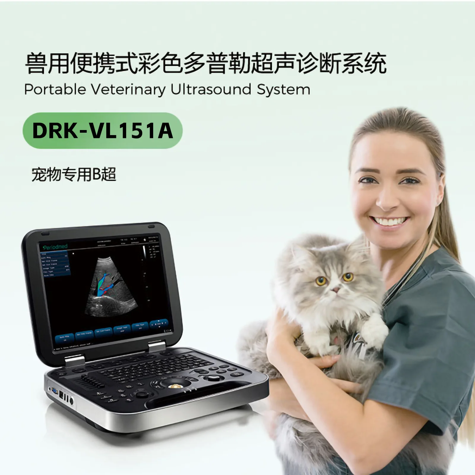 Notebook Veterinary Color Doppler Animal Ultrasound Diagnostic Instrument Cat and Dog Pet Pregnancy Test