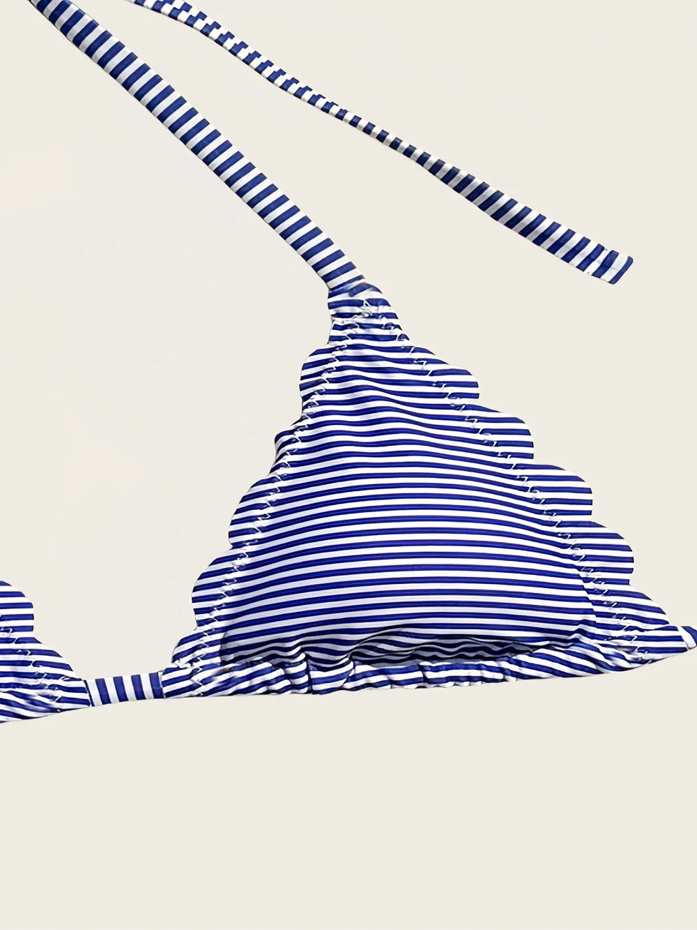 Nova tendência moda azul e branco string bikini define feminino push up maiô verão sexy halter bikini praia banho 2 peças