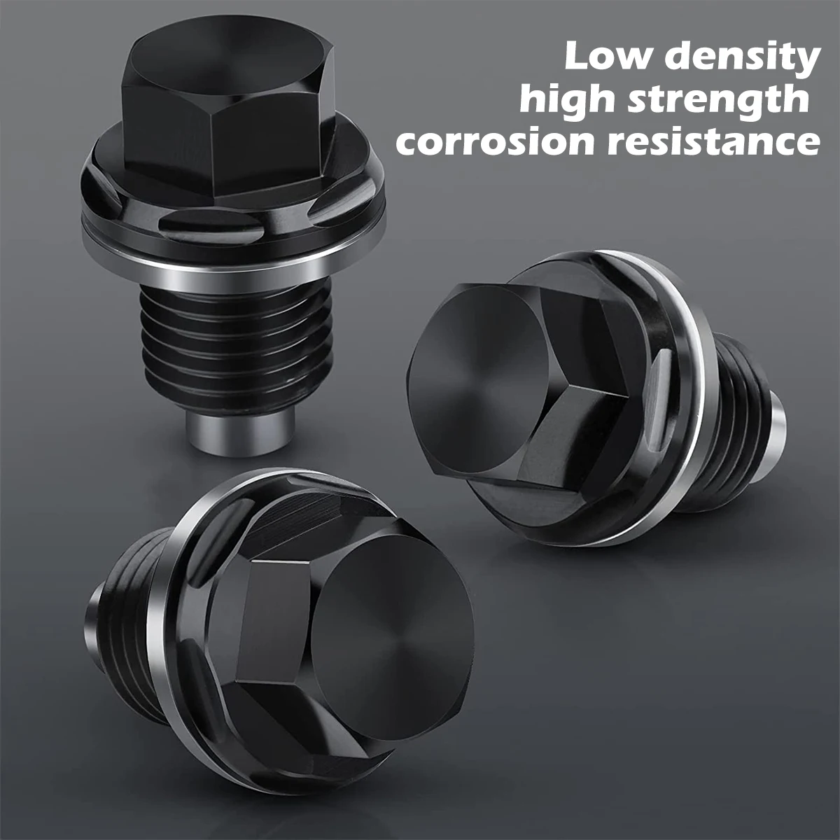 M12/M14 x 1.5 Magnetic Oil Drain Plugs Aviation Aluminum Oil Drain Bolt Plug Engine Drain Nut Screw Replacement Fittings for Car