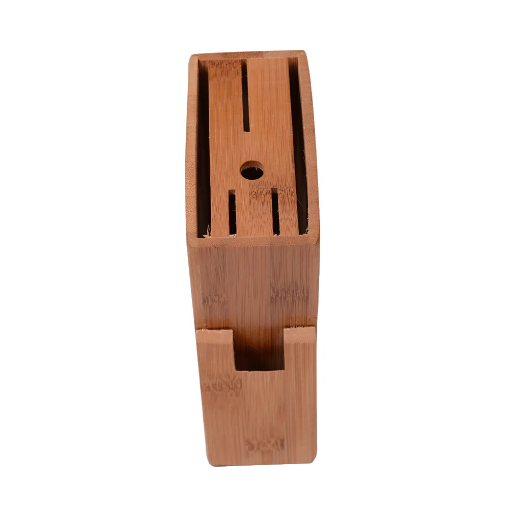 

Bamboo Knife Holder Creative Angled Slot Kitchen Rack Organizer Inserted Storage Box Eco-Friendly Bamboo Holder