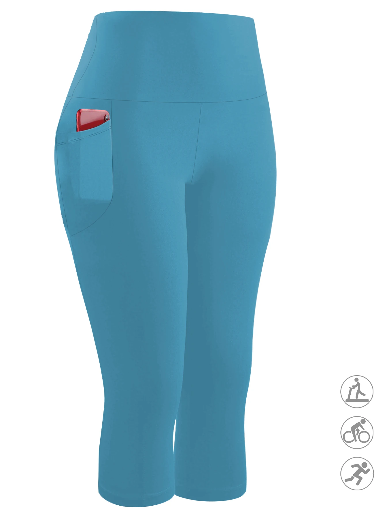 Workout Capri Pants for Women High Waisted with Pockets Super Soft No See Through Tummy Control