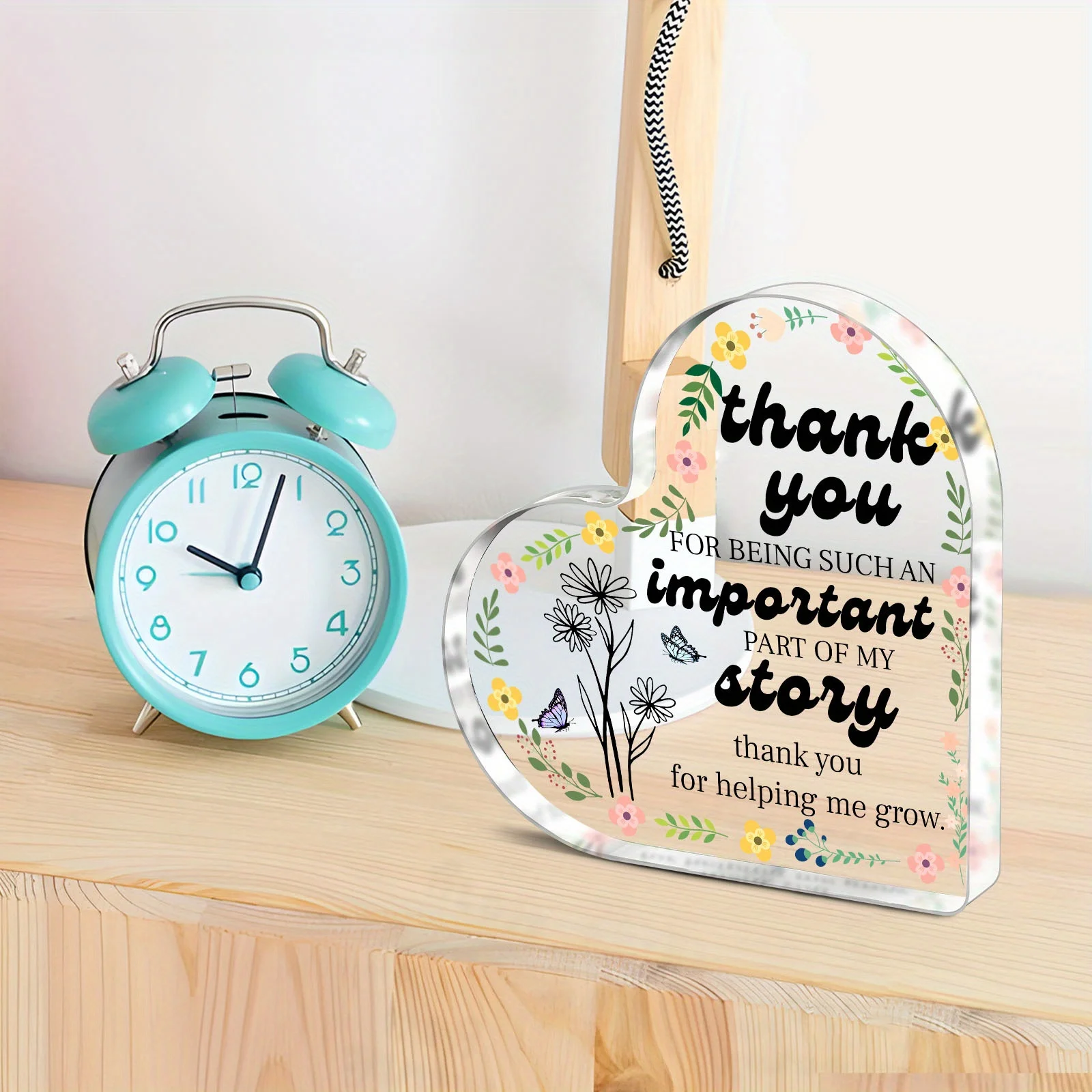2D Acrylic Heart Plaque Sister Wedding Birthday Christmas Gift