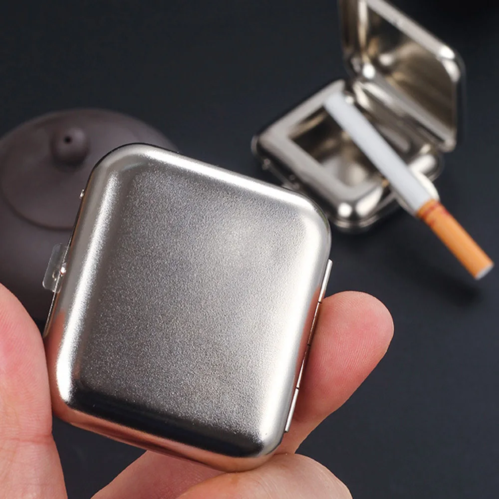 Outdoor EDC Mini Portable Ashtray Customized LOGO Stainless Steel Cigarette Ashtray Personalized Smoker Gift