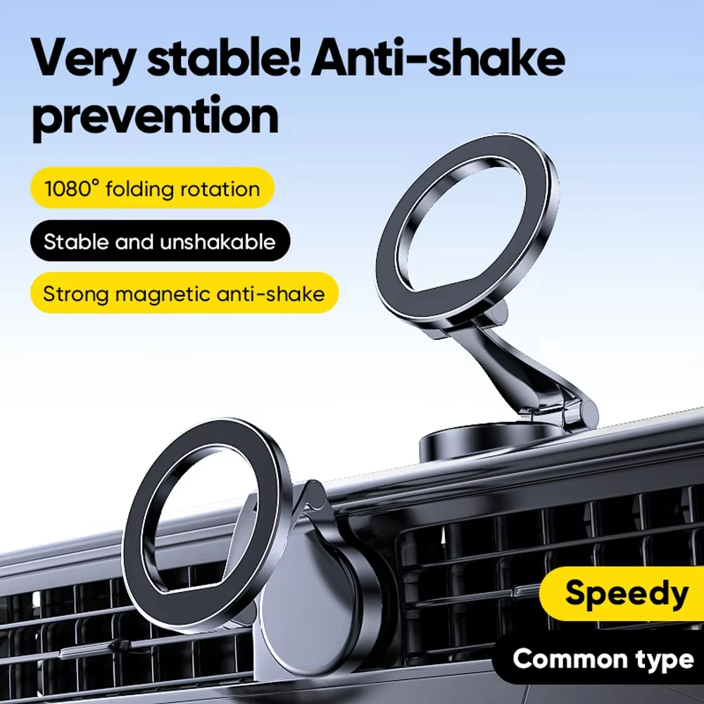 Support de téléphone magnétique pour voiture, Rotation à 360 degrés, pliable, ventouse, Navigation de voiture, pour iPhone Samsung