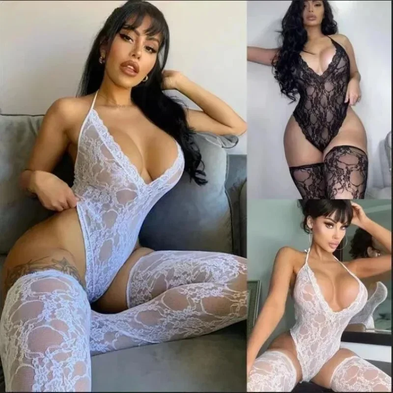 Sexy Lingerie For Women Lace Erotic Underwear Mesh Perspective Sexy Babydoll Dress Open Porn Costume Bodysuit Woman Sleepwear